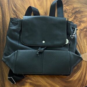 Black Isaac Mizrahi Leather Backpack